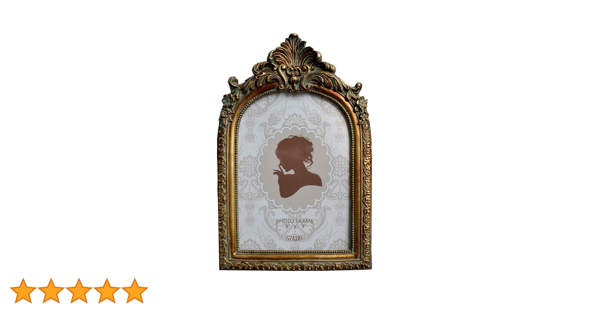 SIKOO Vintage Picture Frame Antique Table Top Wall Mounting